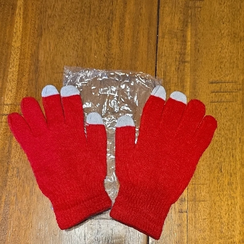 Red Touchscreen Gloves